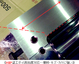 ＨＩＰ塗工ダイ(高粘度対応・・摩耗・キズ・カケに強い)